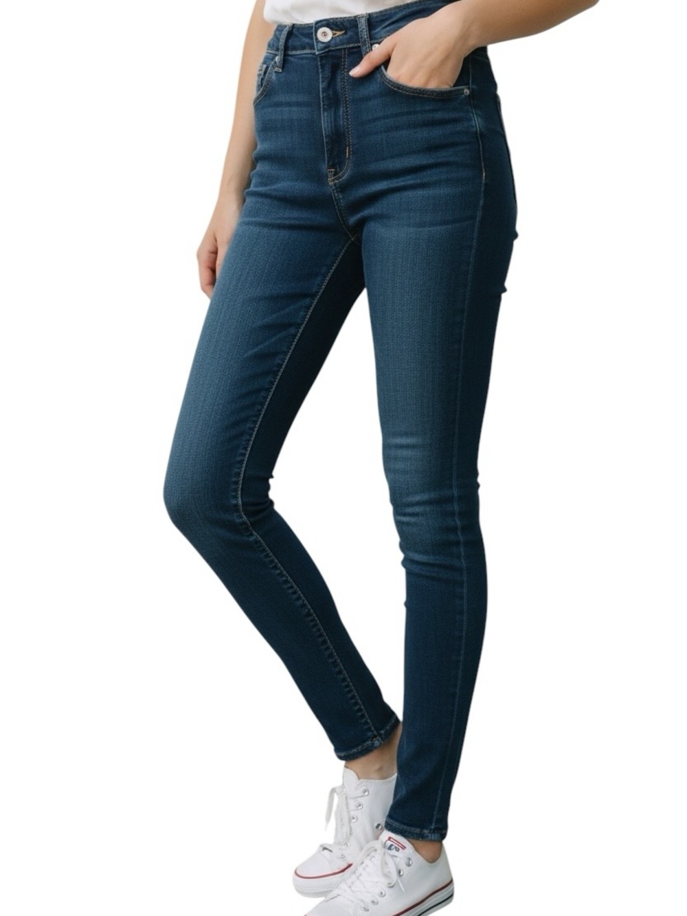 American Eagle Jeans Jeggings Dark Wash Blue Stretch Denim High-Rise Sz 0 X-Long